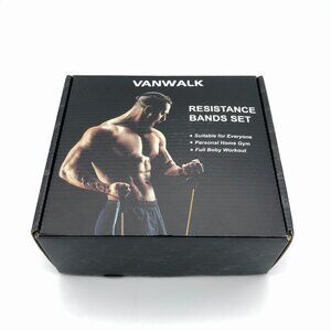 Vanwalk Resistance Bands Set, Personal At Home Gym Exercise Equipment NEW